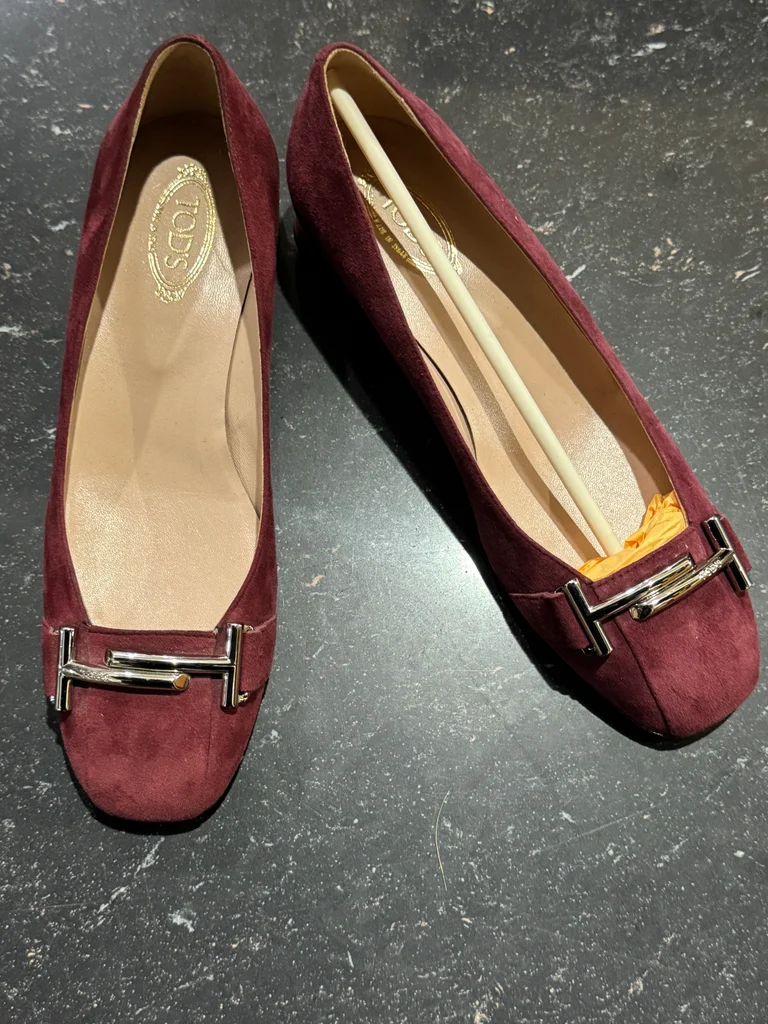 👠 Ballerines Tod’s en cuir bordeaux – élégance intemporelle ✨ – photo 2